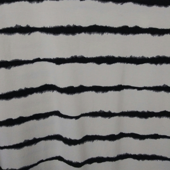 𝅺KIM Rogers 3/4 Sleeve Striped Rayon Tunic Top - Picture 6 of 8